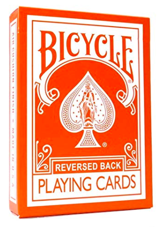 Magic Makers Orange Reversed Deck Bicycle Playing Cards