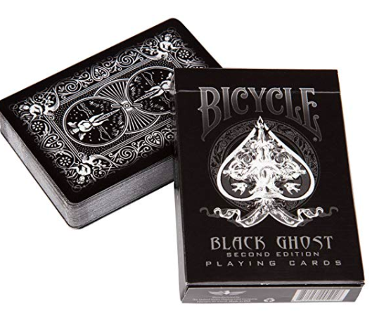 playing cards: Bicycle Black Ghost