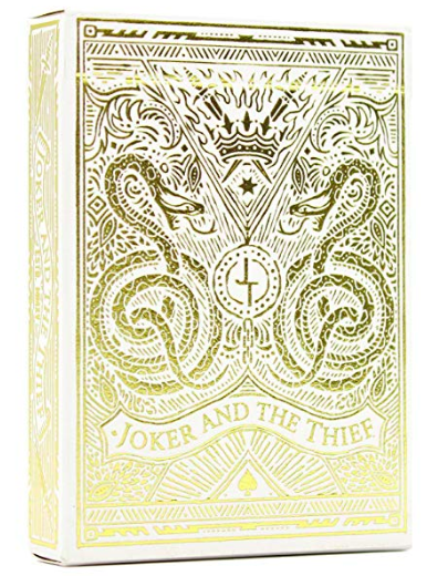 playing cards: Joker and the Thief White Gold Edition
