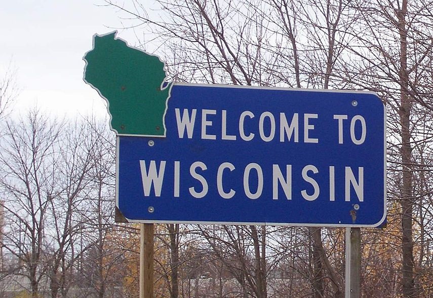 Welcome to Wisconsin road sign